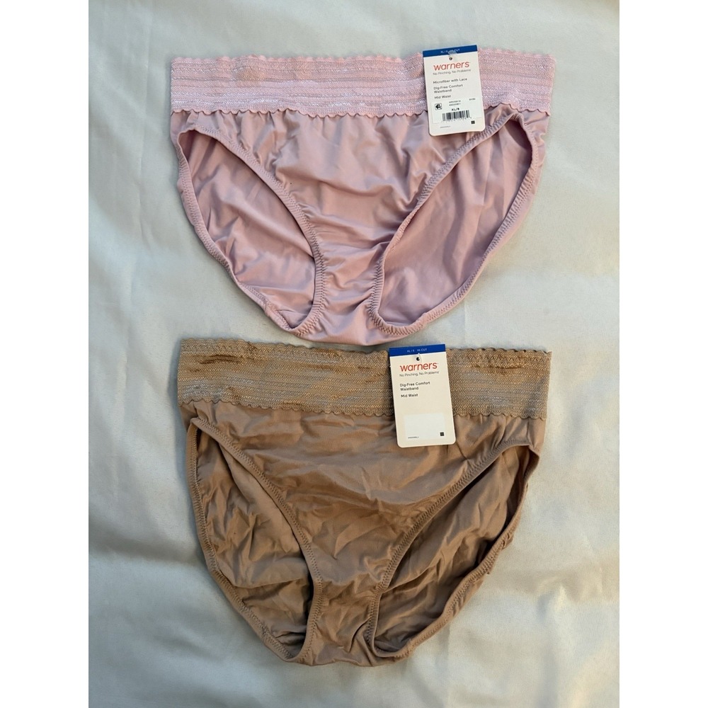 NEW Warners Panty No Pinch No Problems Hi-Cut Panties 2 Pair Women Size Xlarge